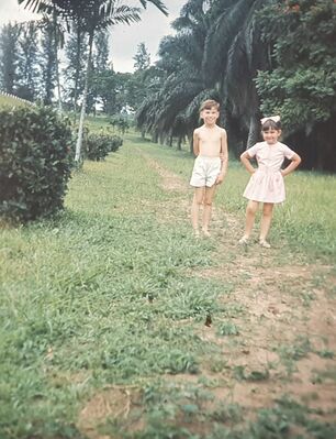 Dave Moffett with sister Gill Moffett at MacRitchie Reservoir in 1966
Keywords: David Moffett; Gillian Moffett; 1966; MacRitchie Reservoir