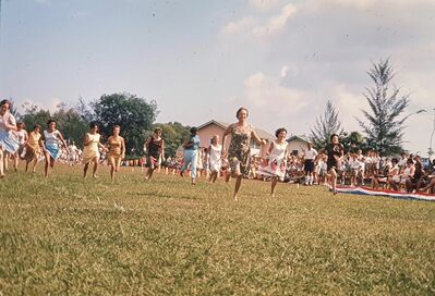 Mothers taking part in athletics event at Tengah Primary School 1966/67
Keywords: 1966;1967;Athletics;Running;Women