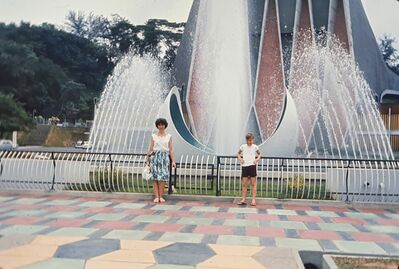 My mum Mae Moffett and Dave Moffett standing outside National Theatre fountains
Keywords: David Moffett; Mae Moffett; National Theatre; Fountains; 1967