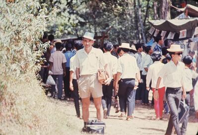 My dad Trevor Moffett at the Singapore Grand Prix in 1966. Great hat!
Keywords: Trevor Moffett;1966;Grand Prix