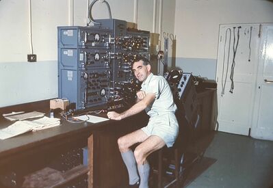 My dad Trevor Moffett using missile testing equipment at RAF Tengah in 1967
Keywords: Trevor Moffett; RAF Tengah; 1967