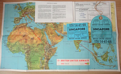British United Airways - Stanstead to Singapore 1963
