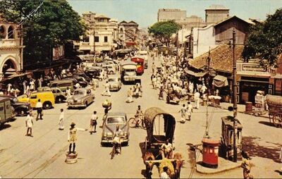 Pettah Street scene Colombo, Ceylon.
