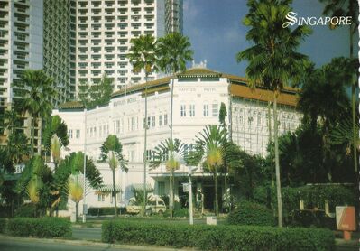 Singapore 1985 Raffles Hotel thirty years later when I revisited
