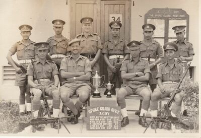 Singapore Guard Regiment winning rifle shooting team 1953
