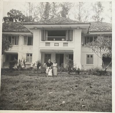 Family Home
Me mum and a friend outside our house. 6 Lower Road, Nee Soon.
